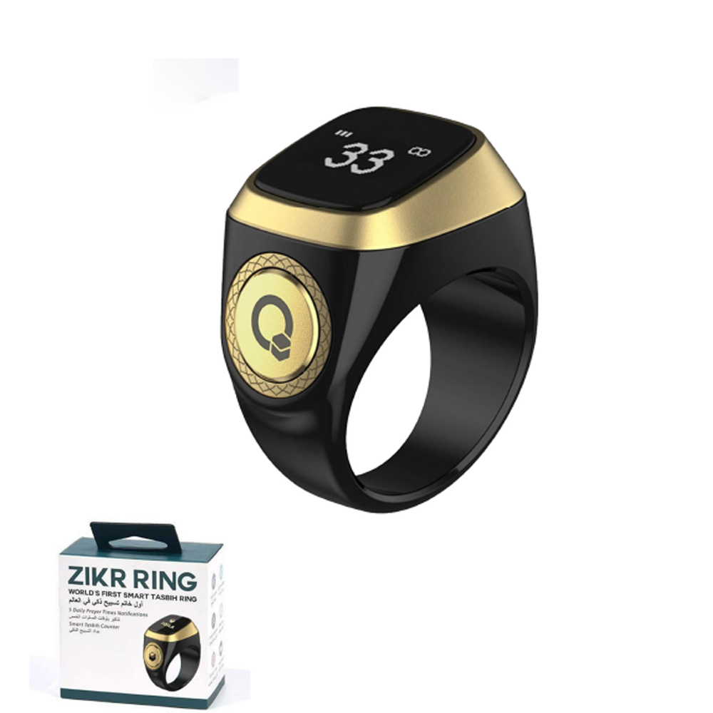 Zikr Ring Digital Tasbih with OLED & Prayer Reminder